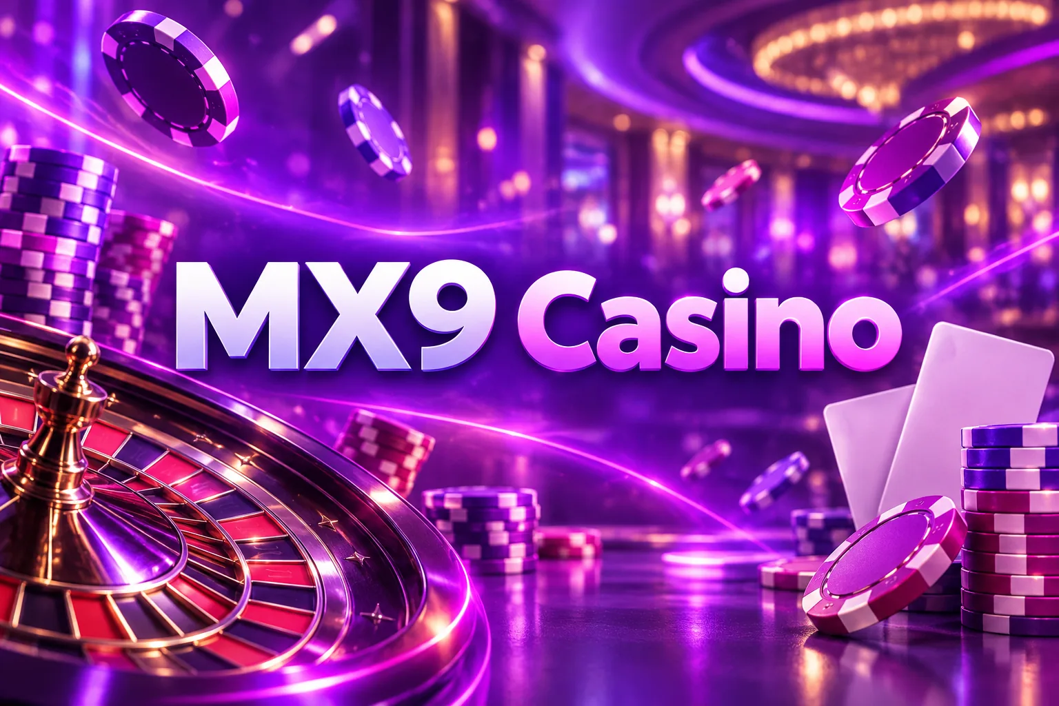 Banner de MX9 Casino México con el bono de 100% hasta 8,000 pesos y 120 giros gratis